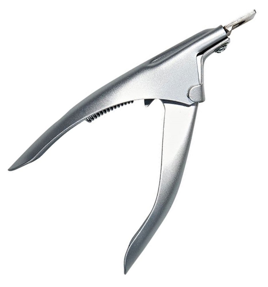Professional Nail Tip Cutter for Acrylic and Gel Nails, Silver (0)