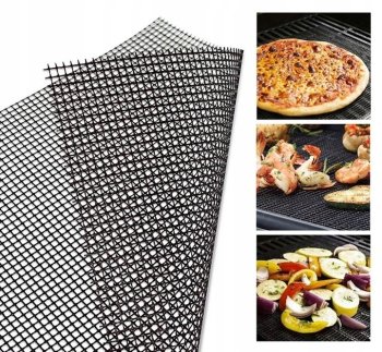 Reusable Non-Stick BBQ Grill Teflon Mesh Mat - 40x50cm, 1pcs.