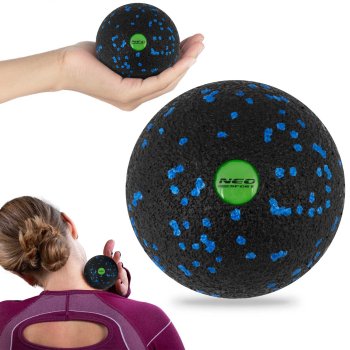 Neo-Sport Massage & Fitness Ball NS-965 Black-Blue - Ideal for Workouts Relaxation