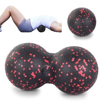 Set of Single Massage Motion Ball and Double Hard Fascial Yoga Fitness Therapy Ball, Mixed Colors