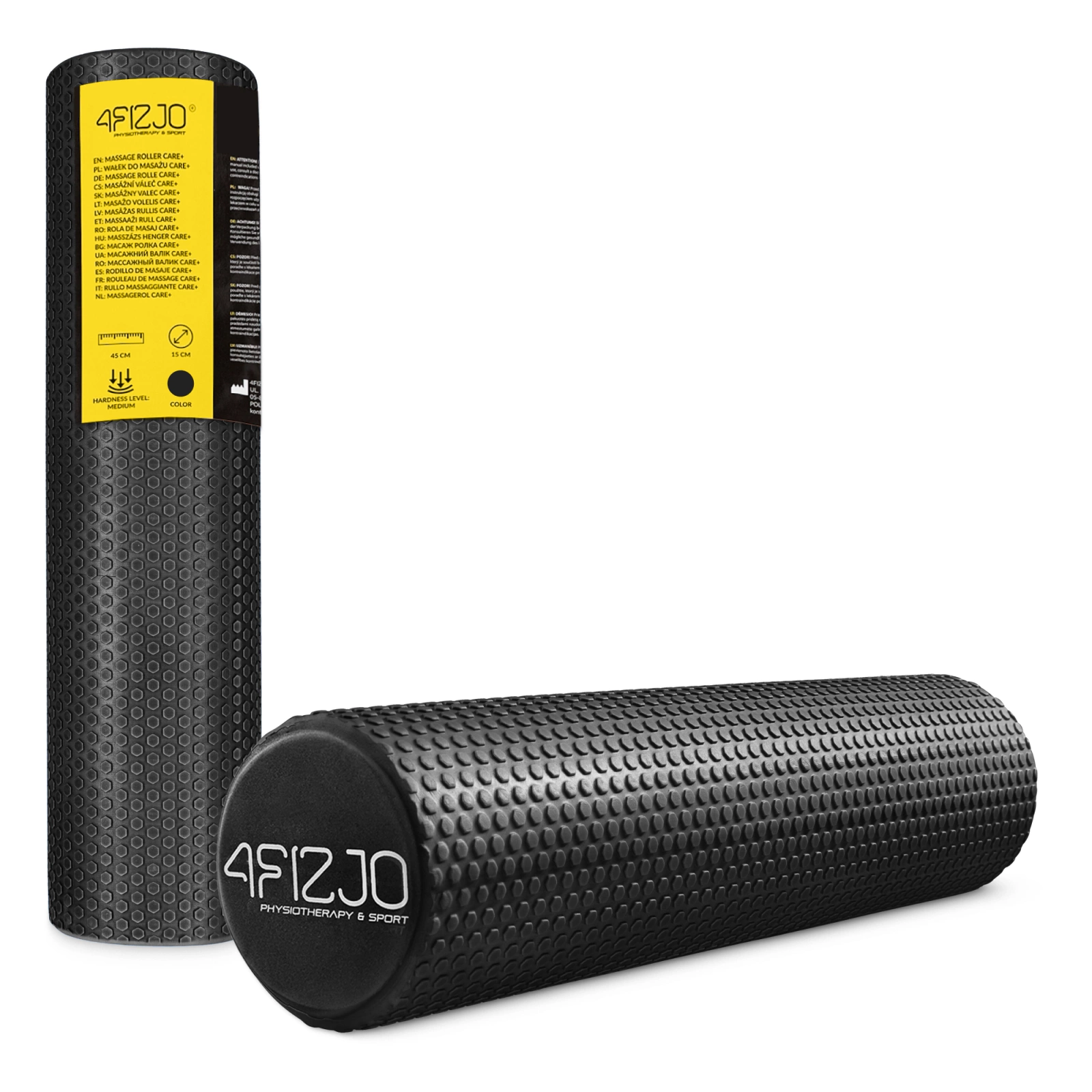 CARE+ Textured Massage Roller for Deep Tissue 60 cm, black