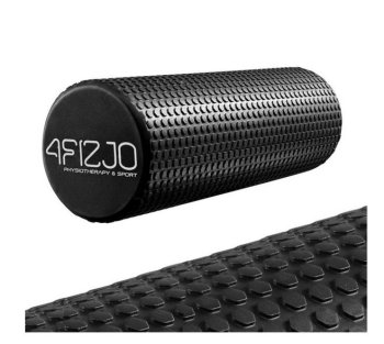 4FIZJO PENTAGRAM Yoga Massage Fitnes Pilates Foam Grid Roller 45cm, Black
