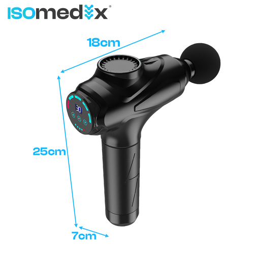 Isomedix 26441 Deep Tissue Massage Gun with 12 Heads, Black (1)