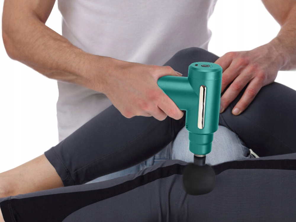 Relaxing Muscle Massager Gun with 4 Nozzles Wireless Massage Device, Green (0)