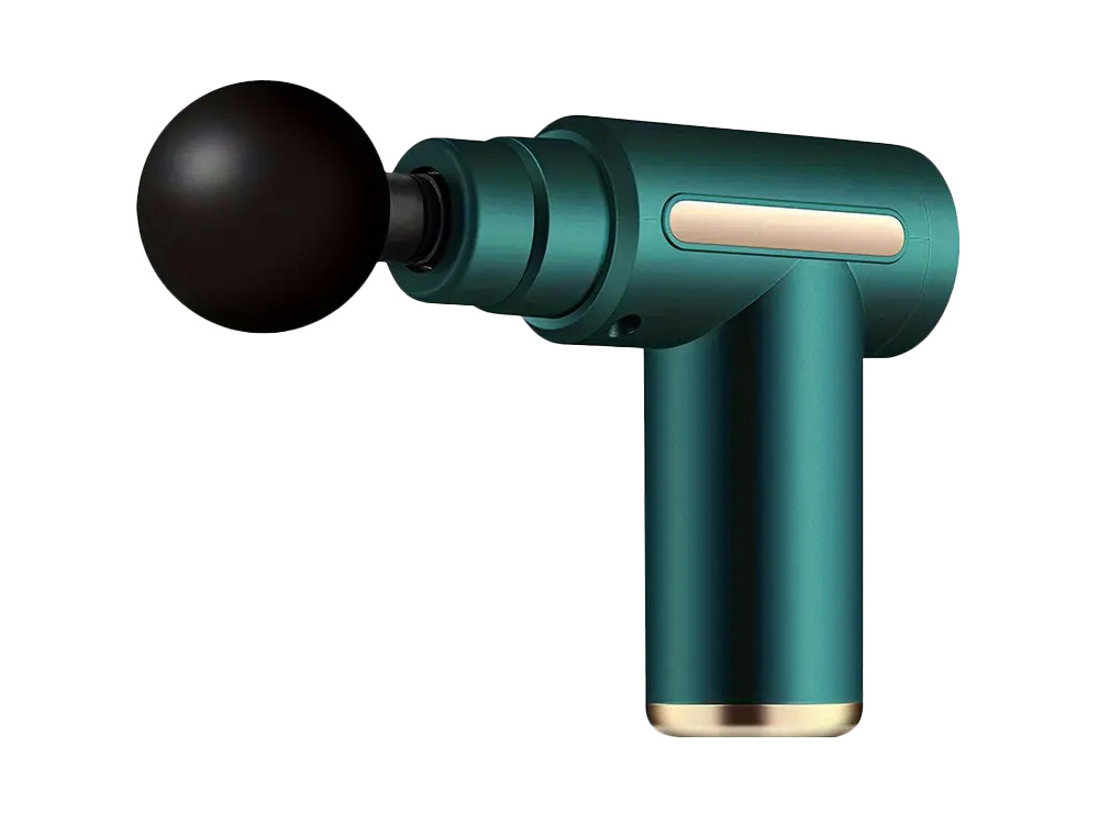 Relaxing Muscle Massager Gun with 4 Nozzles Wireless Massage Device, Green (7)