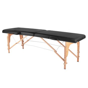 Folding massage table WOOD COMFORT 2 sections, black