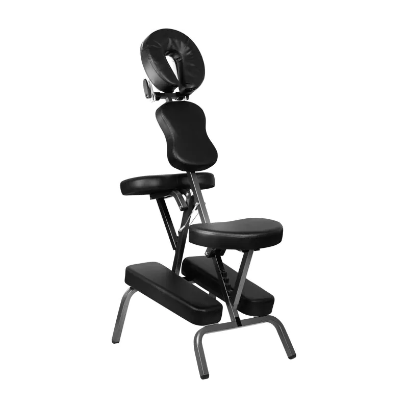 Folding portable massage and tattoo chair PRO INK 1811B, black