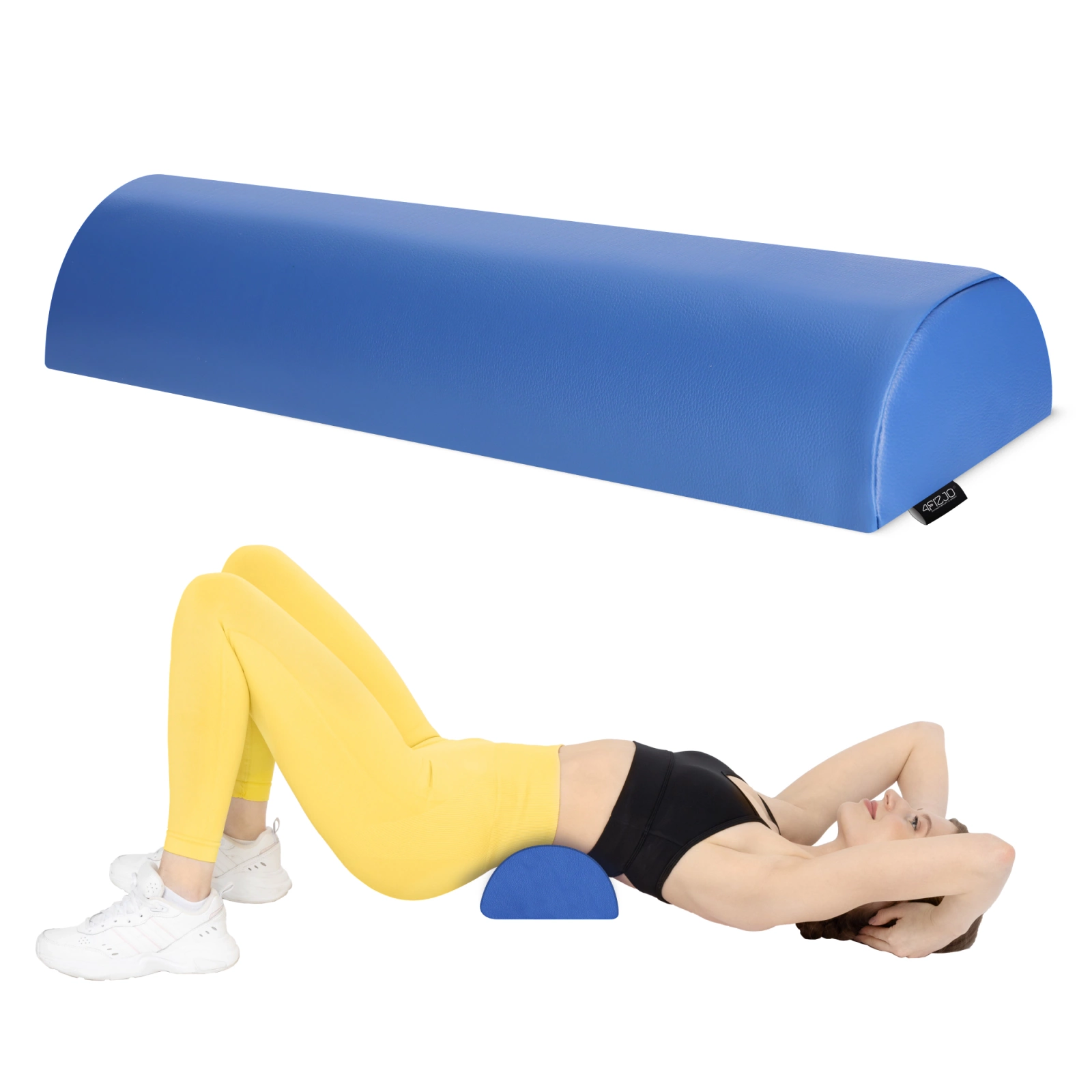 4FIZJO Half-Round Massage Bolster for Physical Therapy and Rehab, blue