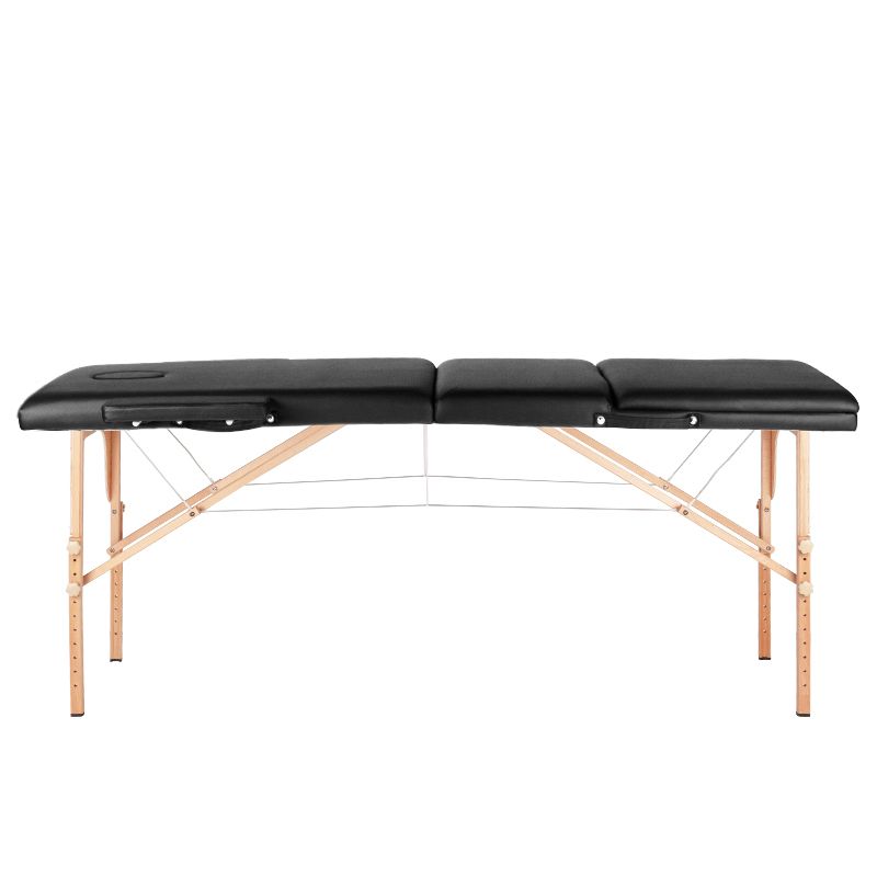 Folding massage table WOOD COMFORT 3 sections, black (1)