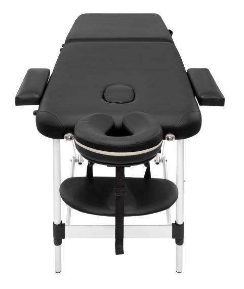 4FIZJO Foldable Aluminum Massage Table 2 Sections, Black (1)