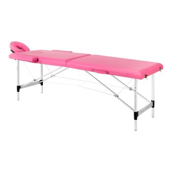 Balance Portable Massage Table Aluminum 2 Section Folding, Pink