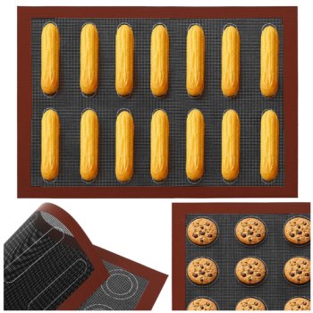 Perforated Silicone Baking Mat 30x40cm Ruhhy 27189, Black
