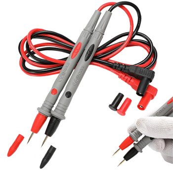 Silicone Multimeter Test Leads with Needle Tip Probes 1000V 10A