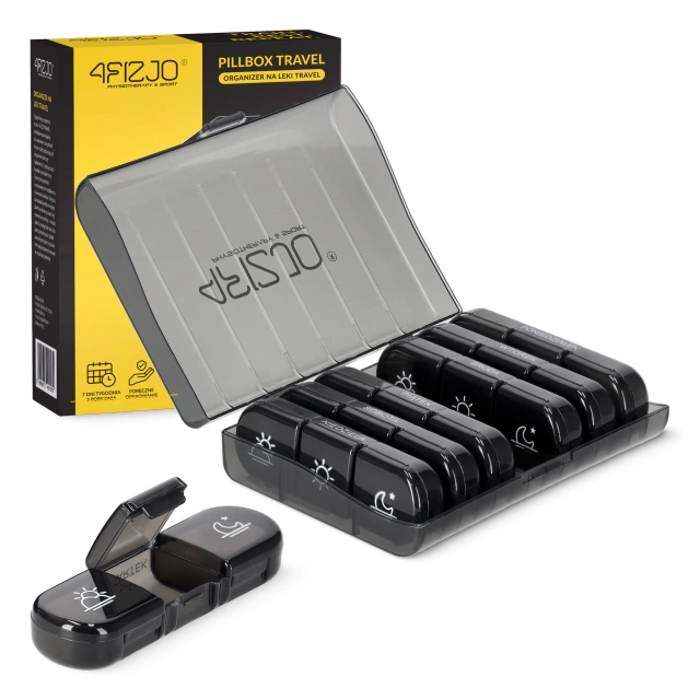 Weekly Pill Organizer TRAVEL, 7-Day Pill Box with 3 Compartments