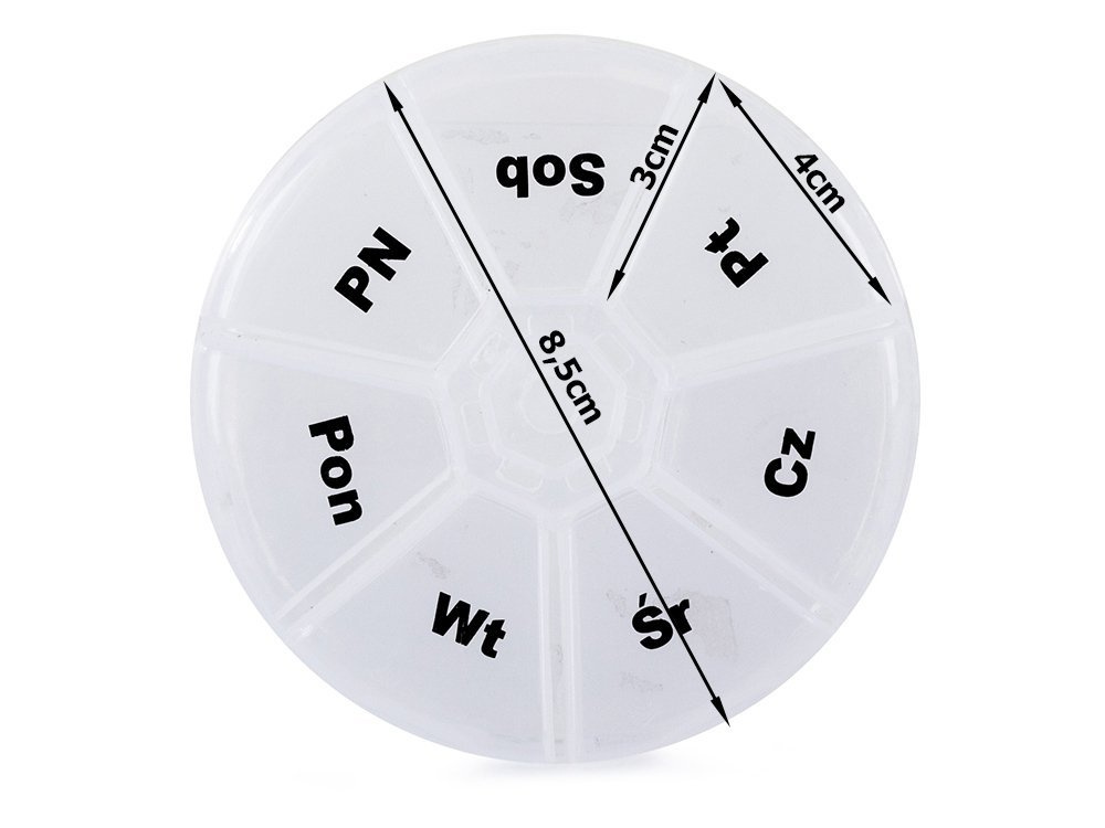 Medication Organiser for 7 Days, Weekly Pill Box Container (2)