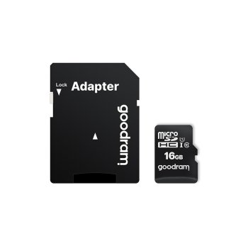Memory Card GoodRam 16GB microSDHC Class 10 UHS-I with Adapter, Black