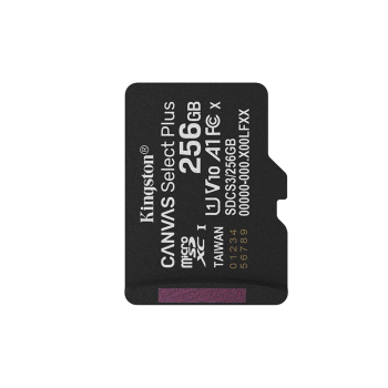Kingston 256GB microSDXC Memory Card Canvas Select Plus 150MB/s, black