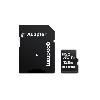 MicroSDXC Memory Card GoodRam 128GB Class 10 UHS-I with Adapter, Black