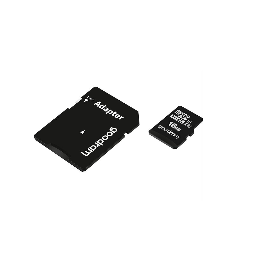 Memory Card GoodRam 16GB microSDHC Class 10 UHS-I with Adapter, Black (0)
