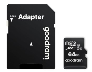 GOODRAM Memory MicroSD Card - 64GB with adapter UHS I CLASS 10 100MB/s