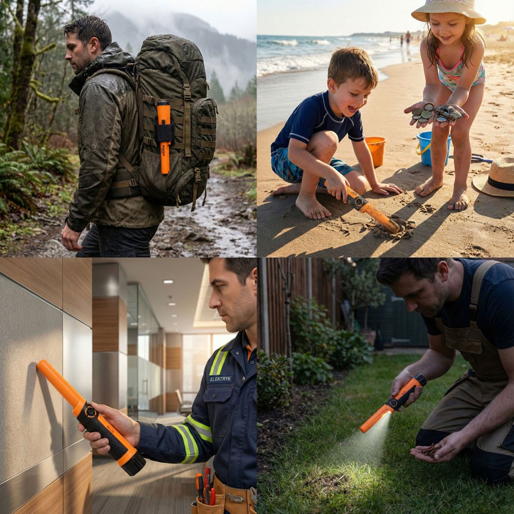 Handheld Pinpointer Metal Detector Waterproof with LED Flashlight (0)