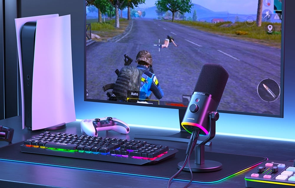 Maono PD100X Dynamic Microphone USB/XLR with RGB & DSP Black (0)