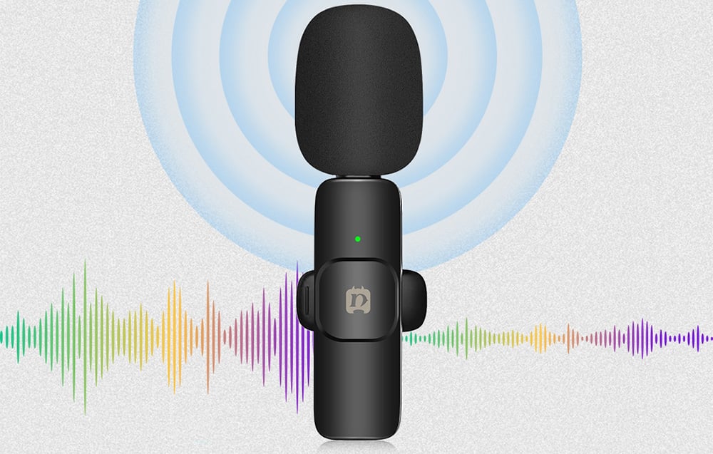 Wireless Lavalier Microphone Puluz PU3150B Lightning (1)