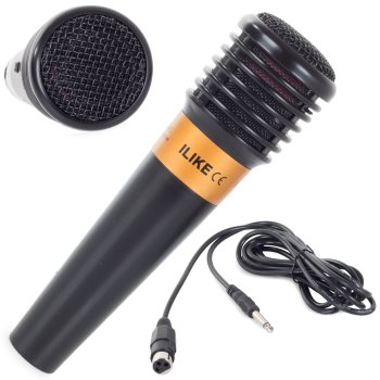 Professional Wired Dynamic Microphone for Karaoke & Singing, Black