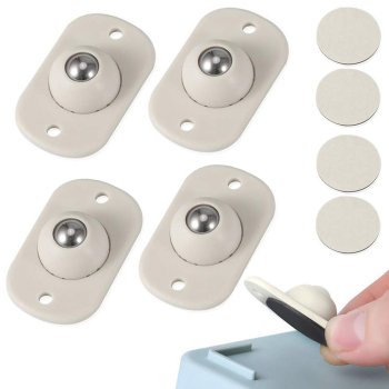 Self-Adhesive Furniture Roller Wheels, 4 pcs.