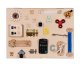 Educational Toy Double Sided Wooden Manipulation Sensory Busy Board, 50x37.5cm