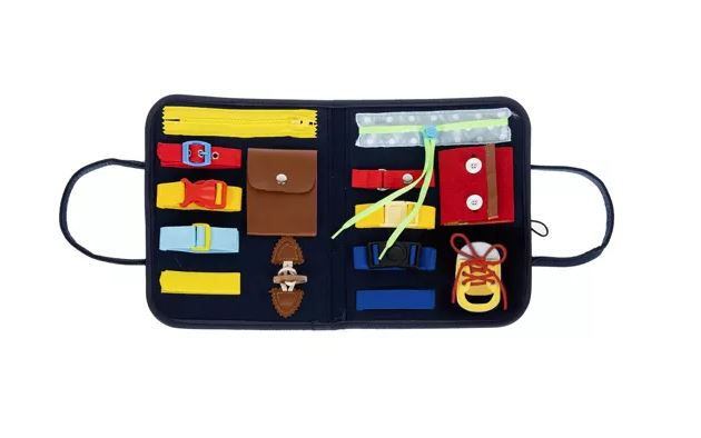 Kruzzel 23618 Educational Toy Manipulation Sensory Busy Board (9)