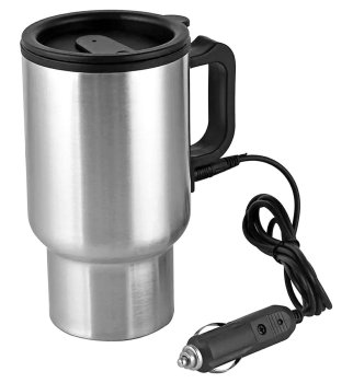 12V Heated Travel Mug for Cars 400ml Electric Coffee Warmer
