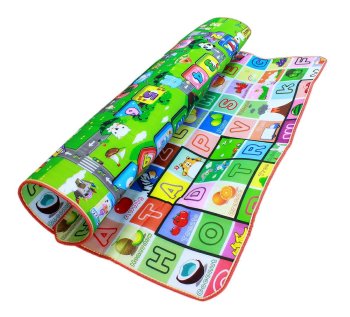 Children's Educational Double-sided Room Play Mat 197 x 176 cm