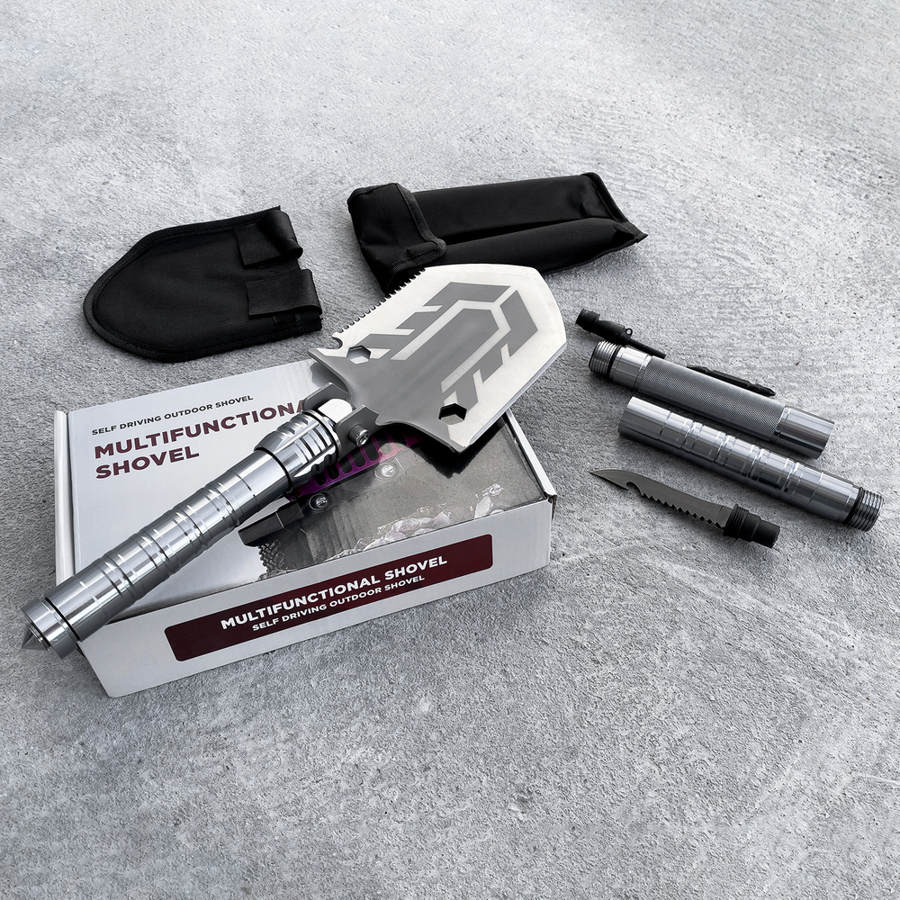 Multifunctional Folding Sapper Shovel 16in1 Survival Knife Screwdriver Glass Breaker (4)