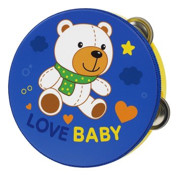 Wooden Bear Tambourine Musical Toy for Toddlers