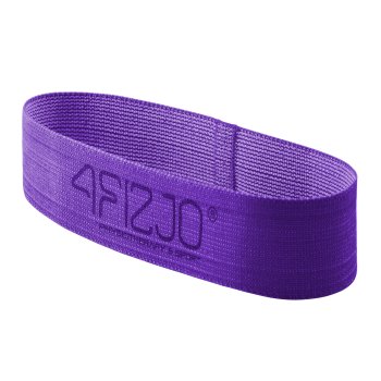 4Fizjo Flex Band Flexible Textile Training Mini Loop Bands Tapes, Purple (very strong resistance)