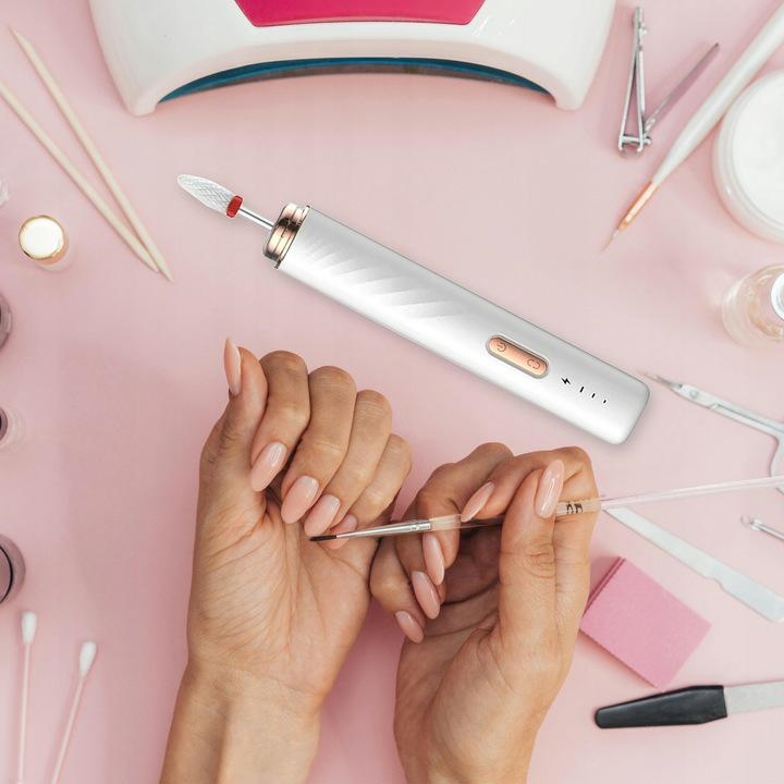 Cordless Nail Drill Machine DA453 for Manicure & Pedicure, White (2)