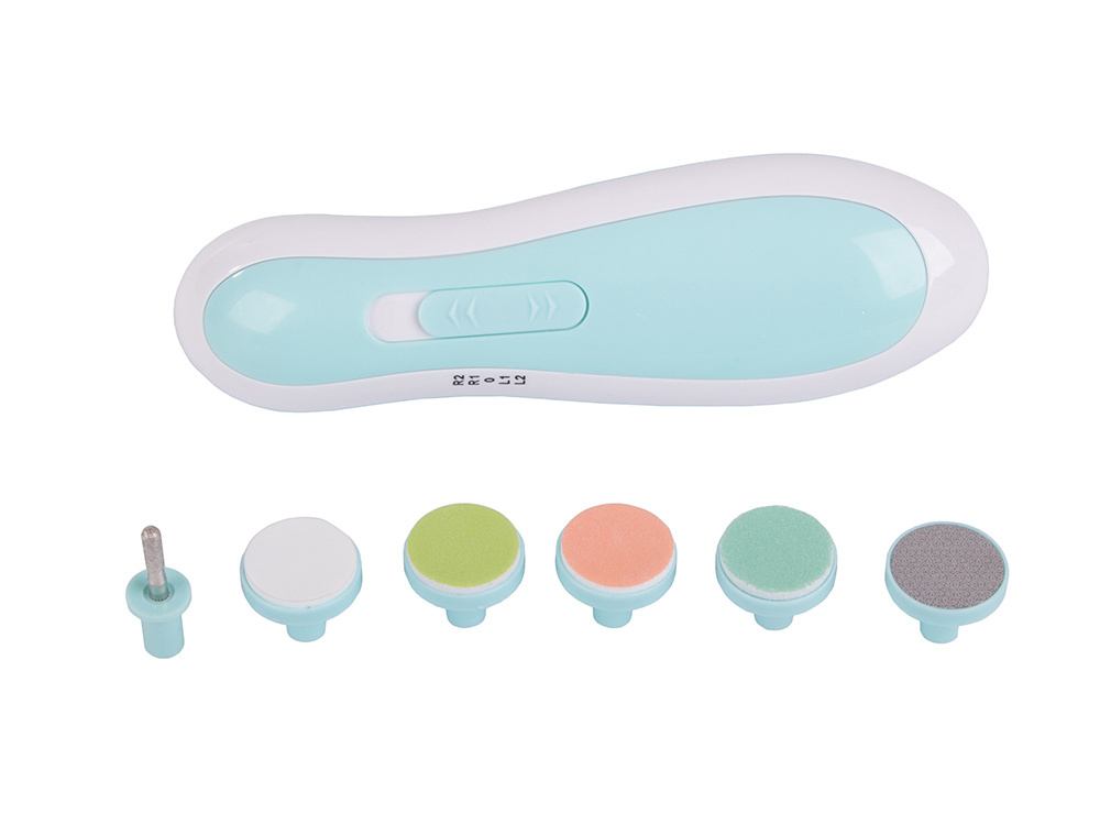 Electric nail trimmer for babies, children and adults with case, blue (3)