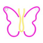 Butterfly LED Neon Sign Wall Decor Light, USB Powered Lamp for Bedroom, Pink
