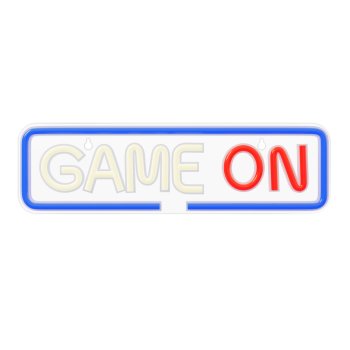 GAME ON LED Neon Sign by Forever Light, USB Wall Light for Gaming Room Decor, Multicolor