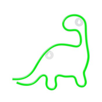 Dinosaur LED Neon Sign NNE01 Neolia for Kids Room Wall Decor, Green