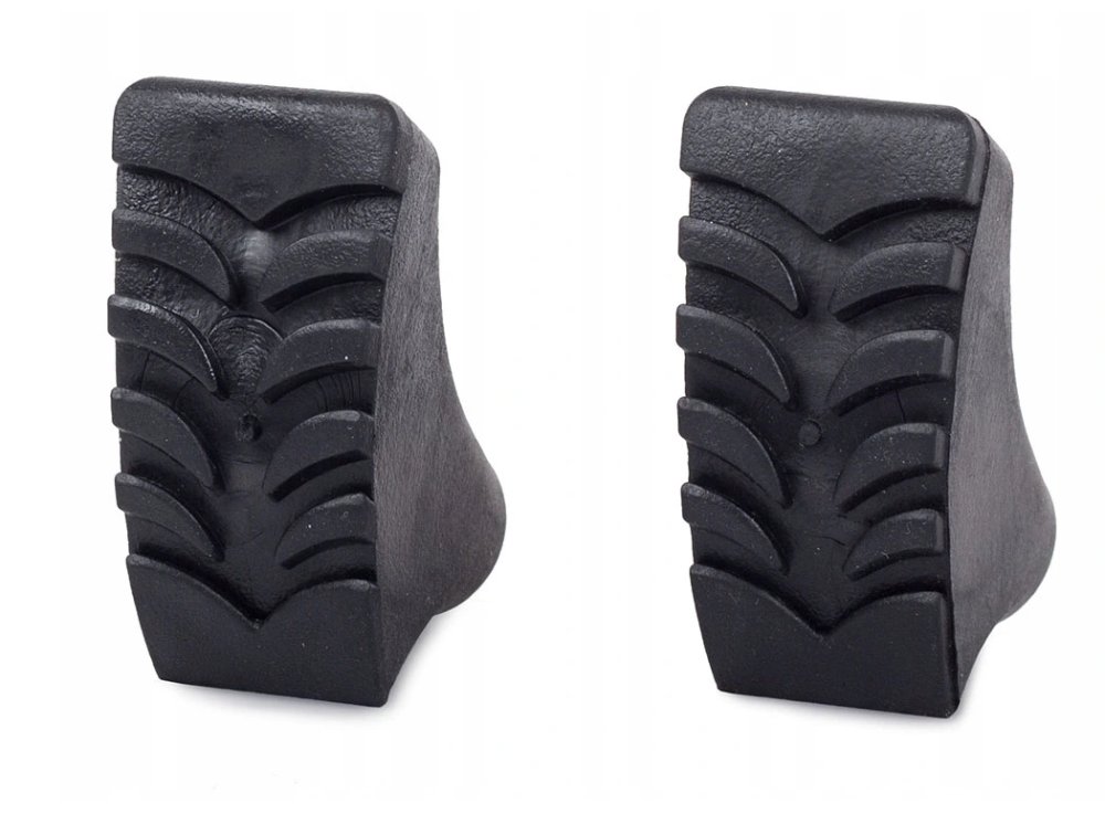 Nordic Walking Pole Stick Protectors Rubber Caps Pads, 2 pcs, Black (0)