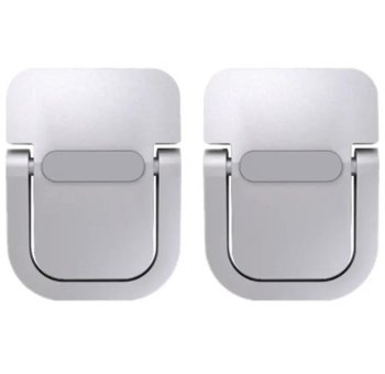 Ergonomic Aluminum Laptop Stand Feet, Silver
