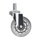 Roll Speed silver press-on stool wheel set of 5 pieces