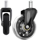 Rubber Chair Wheel with Bearings 11mm, 1 Piece in a Set