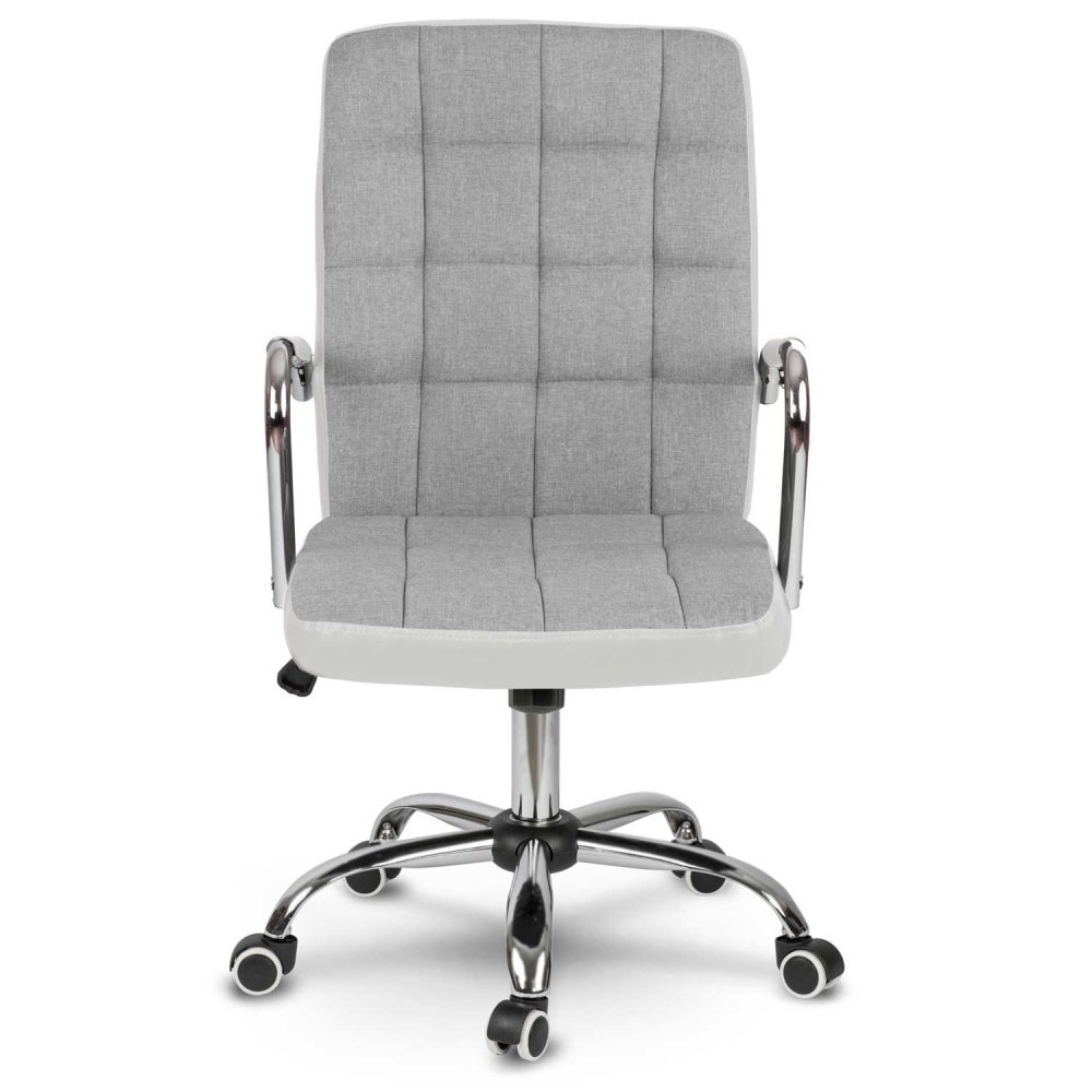 Sofotel Benton Fabric Ergonomic Office Chair, Grey and White (1)