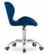 Avola Velvet Swivel Office Chair with Wide Back, Navy Blue