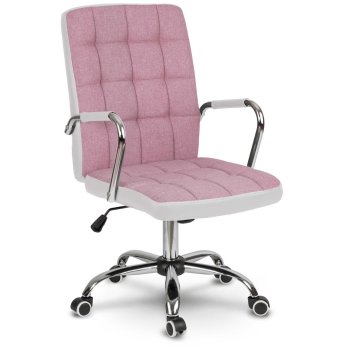 Ergonomic Office Chair Sofotel Benton for Home Office, Pink and White
