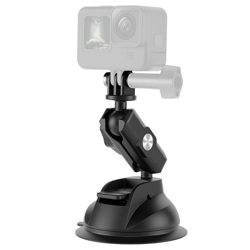 TELESIN Universal Suction Cup Holder with phone holder and action camera mounting TE-SUC-012 (1)