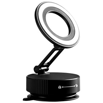 Magnetic Car Phone Mount Foldable Dashboard Holder with Suction Cup